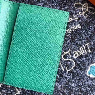 Hermes MC2 Euclide Card Holder In Green Epsom Leather