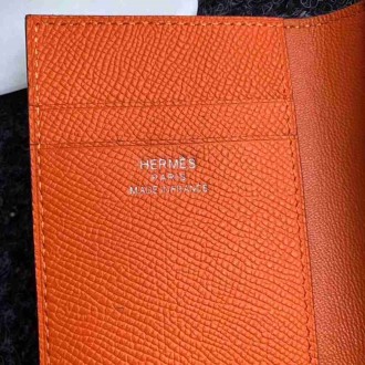 Hermes MC2 Euclide Card Holder In Orange Epsom Leather