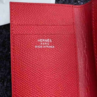 Hermes MC2 Euclide Card Holder In Red Epsom Leather