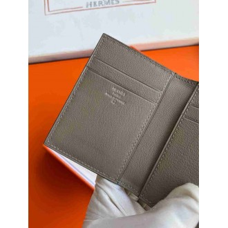 Hermes MC2 Euclide Card Holder in Tourterelle Shiny Alligator Leather