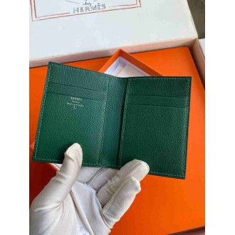Hermes MC2 Euclide Card Holder in Vert Emeraud Shiny Alligator Leather