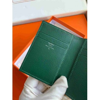 Hermes MC2 Euclide Card Holder in Vert Emeraud Shiny Alligator Leather