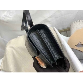 Hermes Mini Constance 18cm Bag In Black Alligator Crocodile Skin