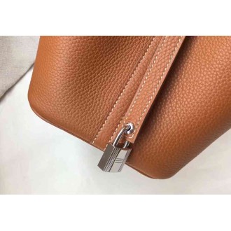 Hermes Picotin Lock 18 Bag In Gold Clemence Leather