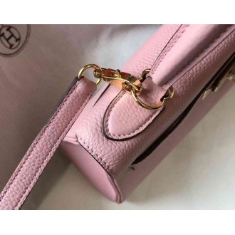 Hermes Pink Clemence Kelly 28cm Bag