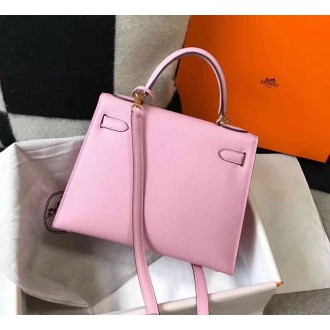 Hermes Pink Epsom Kelly 32cm Sellier Bag