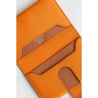 Hermes R.M.S Card Holder in Apricot Evergrain Calfskin