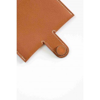 Hermes R.M.S Card Holder in Gold Evergrain Calfskin