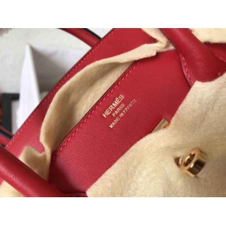 Hermes Red Birkin 30cm Swift Handmade Bag