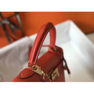 Hermes Red Epsom Kelly 32cm Sellier Bag