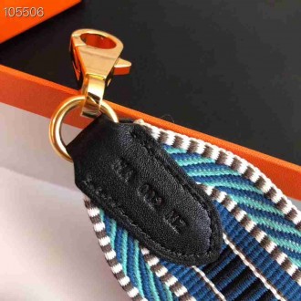 Hermes Sangle Cavale 50 mm Bag Strap Blue Black