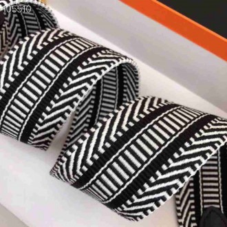 Hermes Sangle Cavale 50 mm Bag Strap White Black