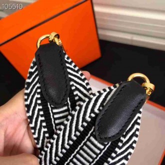 Hermes Sangle Cavale 50 mm Bag Strap White Black