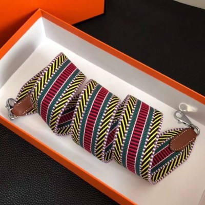 Hermes Sangle Cavale 50 mm Bag Strap Yellow Red