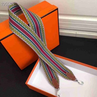 Hermes Sangle Cavale 50 mm Bag Strap Yellow Red