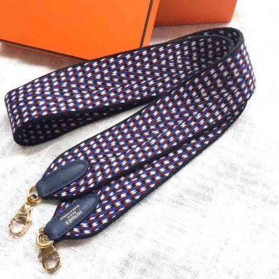 Hermes Sangle Zigzag 50 mm Bag Strap White Blue Red