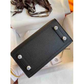 Hermes So Black Midnight Faubourg Birkin 20 Sellier Limited Edition Bag