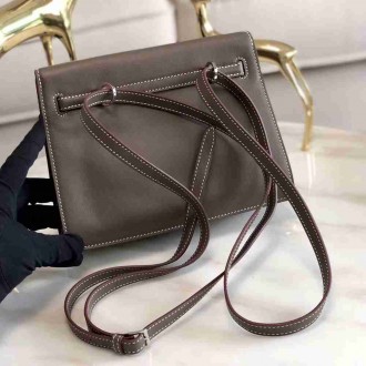 Hermes Taupe Swift Kelly Danse Bag