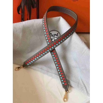 Hermes Taupe Tressage Cuir 25MM Bag Strap