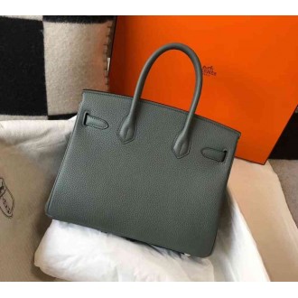 Hermes Vert Amande Clemence Birkin 30cm Bag GHW
