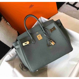 Hermes Vert Amande Clemence Birkin 30cm Bag GHW