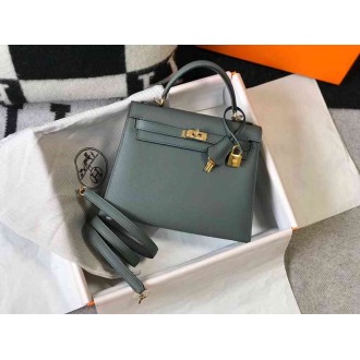 Hermes Vert Amande Epsom Kelly 25cm Sellier Bag GHW