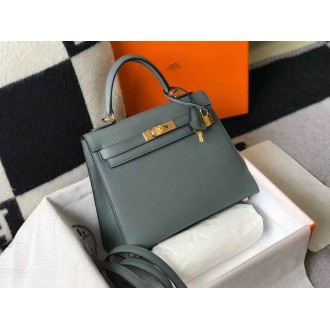 Hermes Vert Amande Epsom Kelly 28cm Sellier Bag GHW