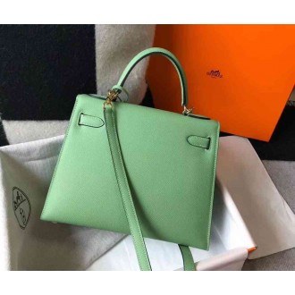 Hermes Vert Criquet Epsom Kelly 25cm Sellier Bag GHW