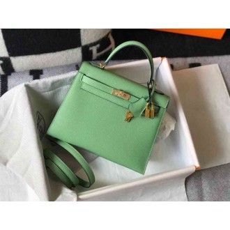 Hermes Vert Criquet Epsom Kelly 28cm Sellier Bag GHW
