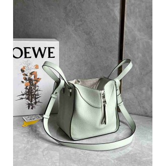 Loewe Compact Hammock Bag in Light Celadon Grained Calfskin