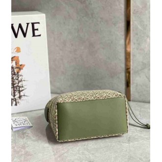 Loewe Cubi Small Bag In Green Anagram Jacquard