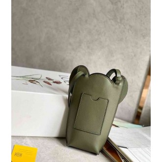 Loewe Elephant Pocket in Green Calfskin
