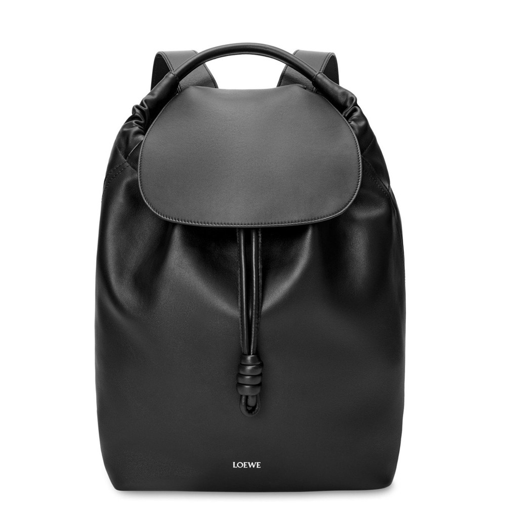 Loewe Flamenco Backpack in Black Supple Calfskin