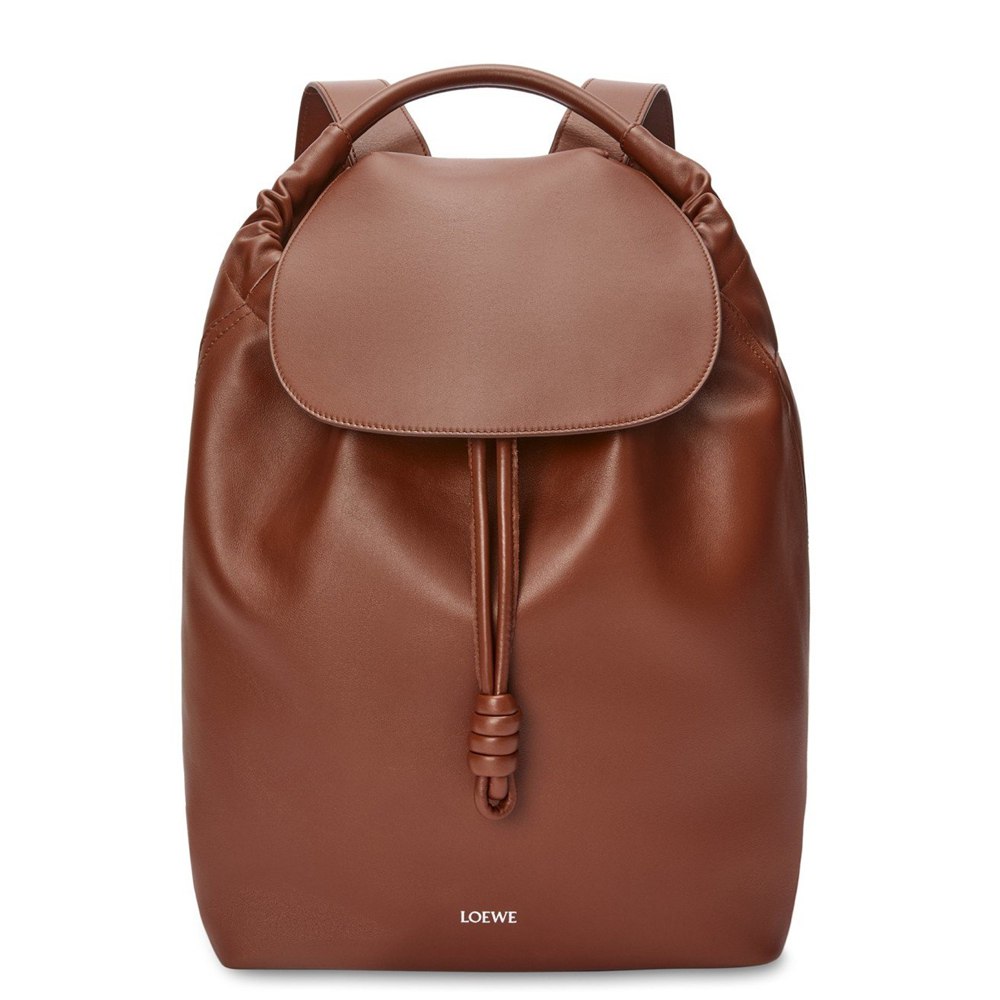 Loewe Flamenco Backpack in Brownie Supple Calfskin