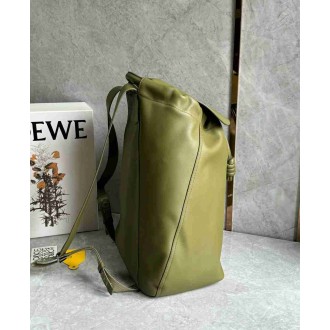 Loewe Flamenco Backpack in Olive Supple Calfskin