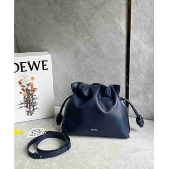 Loewe Flamenco Clutch Bag in Abyss Blue Nappa Calfskin