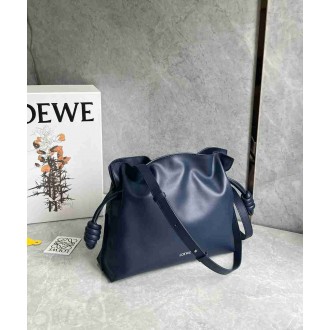 Loewe Flamenco Clutch Bag in Abyss Blue Nappa Calfskin