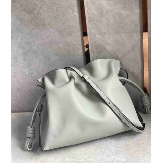 Loewe Flamenco Clutch Bag In Ash Grey Calfskin