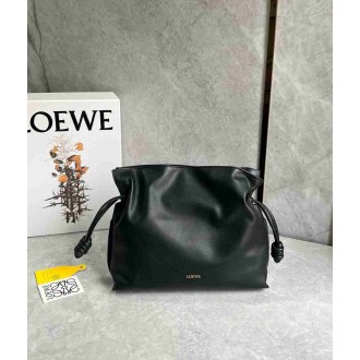 Loewe Flamenco Clutch Bag in Black Nappa Calfskin