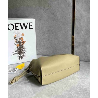 Loewe Flamenco Clutch Bag In Clay Green Calfskin