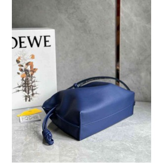 Loewe Flamenco Clutch Bag In Dark Purple Leather