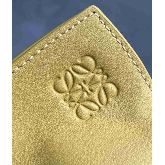 Loewe Flamenco Clutch Bag In Pale Yellow Leather