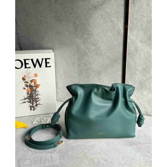 Loewe Flamenco Clutch Bag in Vetiver Nappa Calfskin