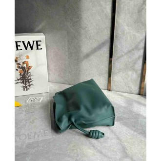 Loewe Flamenco Clutch Bag in Vetiver Nappa Calfskin