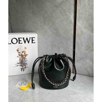 Loewe Flamenco Purse Bucket Bag in Black Nappa Lambskin