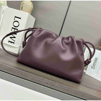 Loewe Flamenco Purse in Burgundy Nappa Lambskin