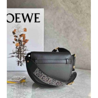 Loewe Gate Dual Mini Bag In Black Calfskin