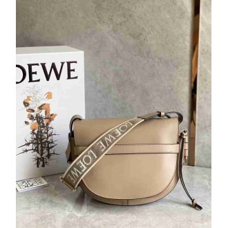 Loewe Gate Small Bag In Sand Calfskin and Jacquard
