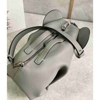 Loewe Large Elephant Bag in Grey Calfskin