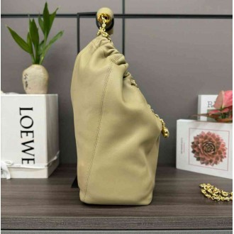 Loewe Medium Squeeze Bag in Clay Green Nappa Lambskin